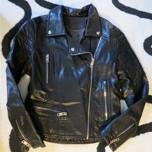 Girls Black Faux Leather Biker Jacket